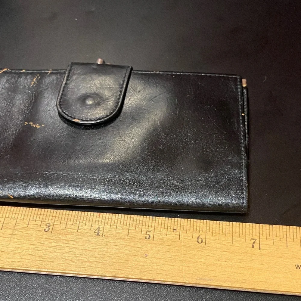 Vintage slim Black Leather Wallet